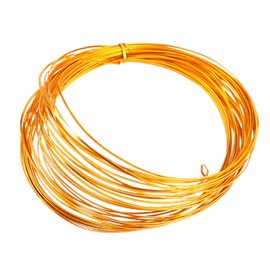 HIGHROCK 10M Aluminum Craft Wire, 0.5mm*1mm Sheet, Bendable Flat Wire for Crafting, Soft DIY Metal Art (Gold)