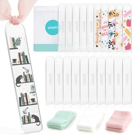 30 Pieces Acrylic Bookmark Blanks- 3mm Thicken Clear Acrylic Bookmarks with 30 Pcs Ribbon for Reading Lovers DIY Crafts Presents, Graduation Back to School Presents