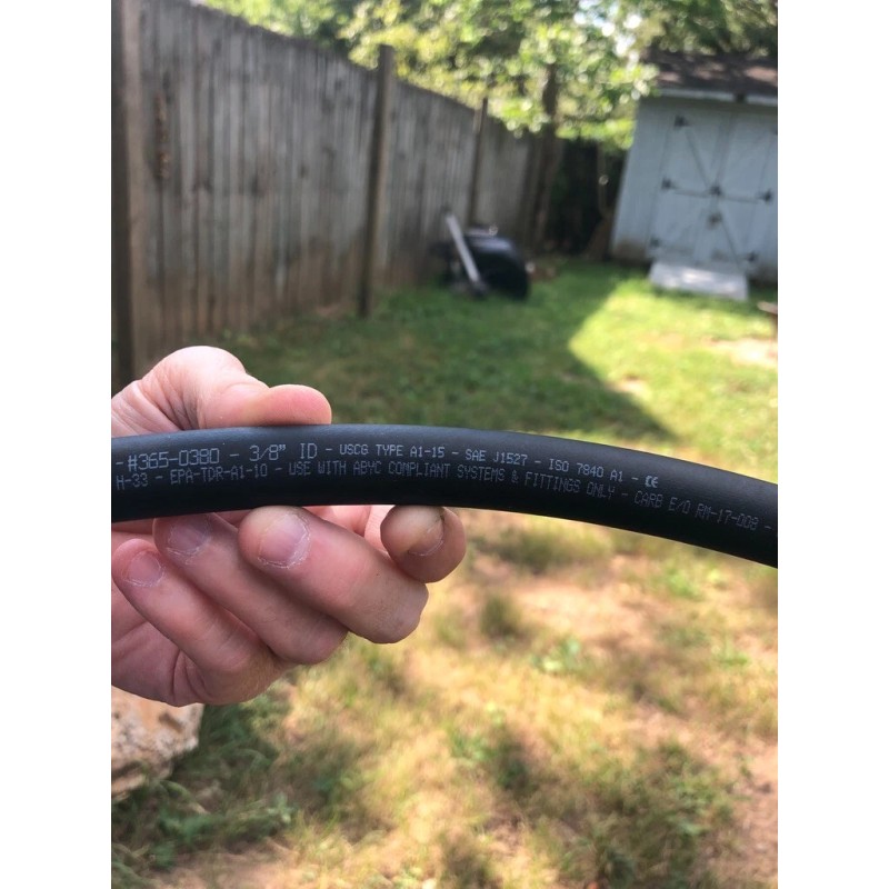 Trident Marine 3/8" type A1 Fuel hose 10 ft. BLACK