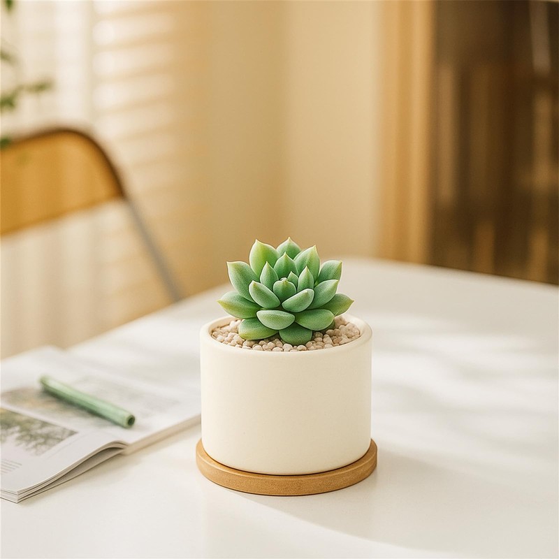 ZOUTOG Succulent Pots 3.1 Inch,8 Pack Succulent Planters,Small Pots for