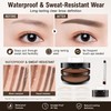 Double Colour Eyebrow Stamp Kit, Waterproof Sweat Proof Natural Matte