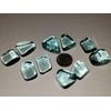 2pc Optical Aqua Blue Obsidian (Man-Made) Medium Tumbled & Polished