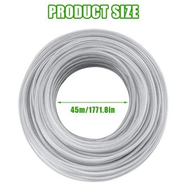 SKIKHN Steel Wire Trimmer Line, 3 mm x 45 m Grass Trimmer Line, Steel Nylon Thread, Grass Trimmer Thread, Robust Lawn Trimmer Line for Lawn Mowers for Weed Grass Yard Garden