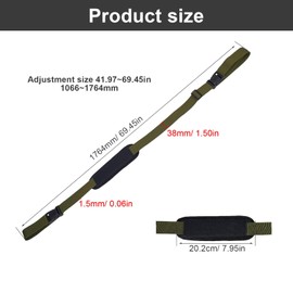 HASLED Pack of 2 Adjustable Shoulder Straps for SUP Boards & Scooters - Non-Slip Shoulder Straps (Army Green) - For Bicycles, Beach Chairs & Outdoor Equipment