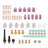 71 pcs TIG Welding Torch Kit - Alumina Nozzle, Collets,