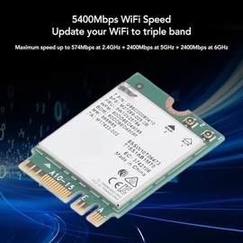 GOWENIC Tarjeta Inalámbrica AX210 WiFi 6E, Módulo Inalámbrico WiFi M.2 2230 NGFF 5400Mbps, Tarjeta WiFi de Triple Banda 2,4GHz 5GHz 6GHz para 11 10 64 bits