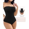 SheBuddy Women's Strapless Shapewear Triangle Bodysuit Tummy Control Seamless Sculpted