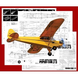 Ok Pilot Model Airplane Plans (RC): Piper Cub J-3 56" Span for .19-.25 Engine