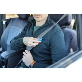 RESQME The Original Emergency Keychain Car Escape Tool, 2-in-1 Seatbelt Cutter and Window Breaker, Made in USA, Family Pack of 3, Orange, White, Lime Green- Compact Emergency Hammer
