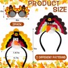 CIEOVO 4 Pieces Thanksgiving Turkey Headbands and Turkey Sunglasses for