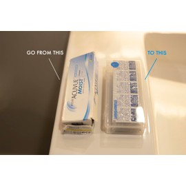 STURDYSIGHT 2-Pack Contact Lens Case Organizer | Holds 20 Lenses Each | Portable Storage Box for Contacts | Fits All Brands