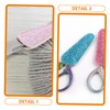 Gatuida 2 pcs Glitter Leather Scissor Protective Covers Stylish Manicure