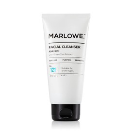 MARLOWE. No. 121 Facial Cleanser for Men 6oz | Daily Face Wash with Natural Extracts & Antioxidants | Soothes, Purifies, Refreshes | Thick Lather, No More Dry