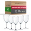 Smarty Had A Party 48 Clear Ribbed Plastic Wine Glasses