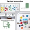 SMILEYBOARD 25 Magnetic Reusable Sticky Notes for Scrum, Kanban, Fridge,