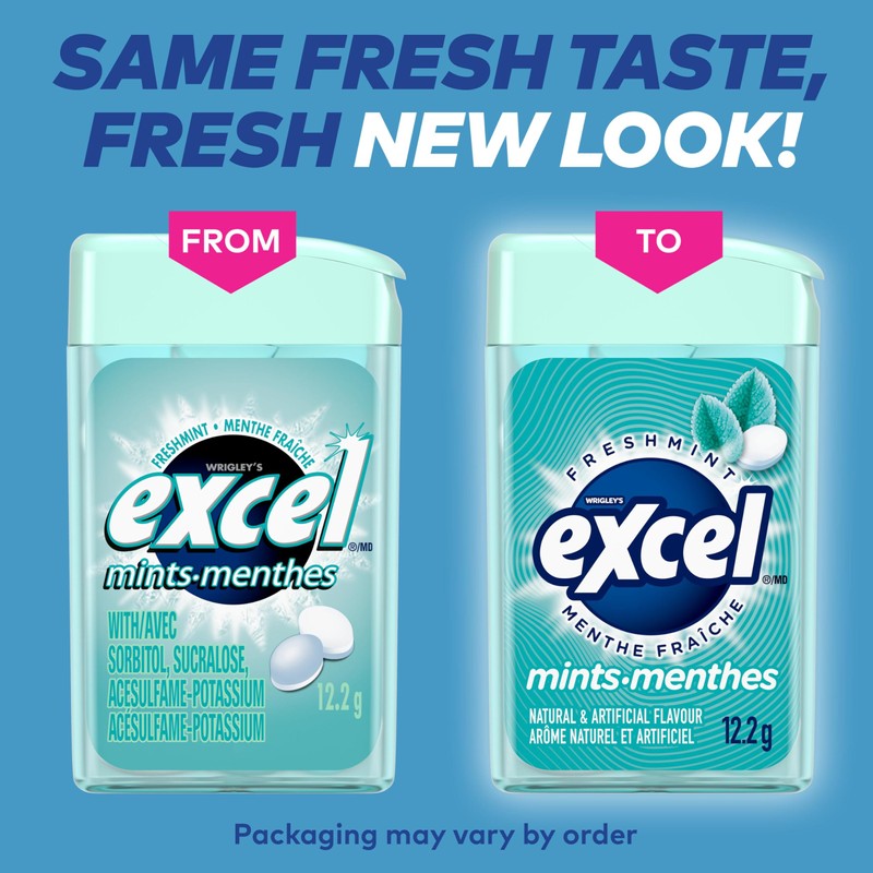 Excel Mints Fresh Mint, 12gm, 12 Count