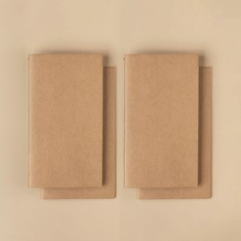 OLETHA Travel Notebook Journal Refills Inserts, 7.5 x 4 inch, Blank & Unlined, Set of 4