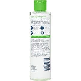 CeraVe Hydrating Toner for Face Non-Alcoholic with Hyaluronic Acid, Niacinamide, and Ceramides for Sensitive Dry Skin, Fragrance-Free Non Comedogenic, Full Size, 6.8 FL Oz