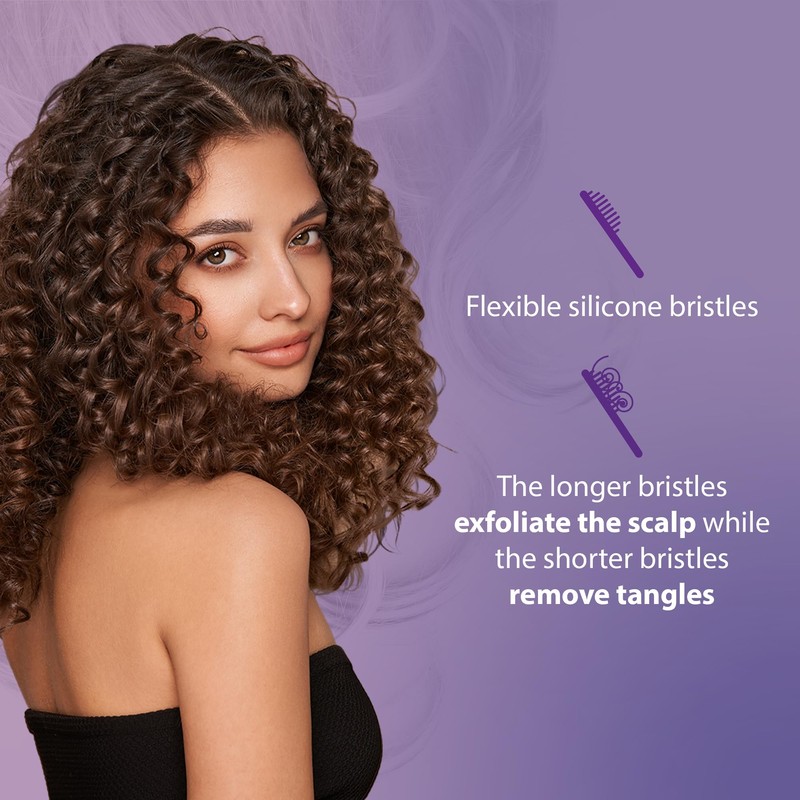 Curl Keeper Flexy Hair Brush, Turquoise - Detangling Hair Brush