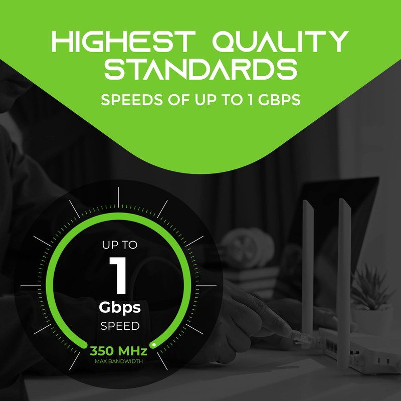 GearIT 20-Pack, Cat5e Ethernet Patch Cable 7 Feet - Snagless