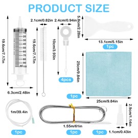 10Pcs Fridge Dredger Set,Fridge Drain Hole Cleaning Tool Kit,Reusable Refrigerator Drain Dredging Tool,Stainless Steels Drain Pipe Cleaning Brush,Refrigerator Drain Hole,Blockage Remover Kits