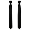 Mantieqingway Clip-On Black Tie 3.15'' Solid Color Pre-tied Adjustable Neck