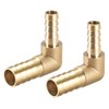 sourcing map 12mm to 8mm Barb Brass Hose Fitting 90