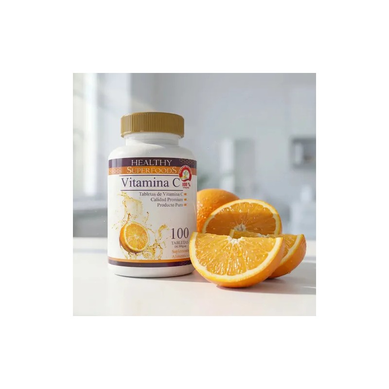 Vitamina C Premium 100 Tabletas 500mg Sabor Natural