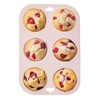 Premier Housewares Elegant Pink Muffin Tray, Easy to Clean Silicon