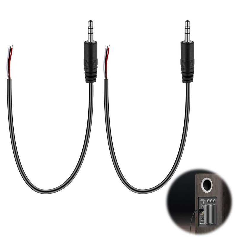 cxxtkcxxlc 2 Pack 3.5 Male to Bare Cable Open End