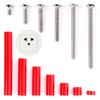 HKATOPS Outlet Spacers,195pcs Electrical Outlet Extender Screws Kit Include 105