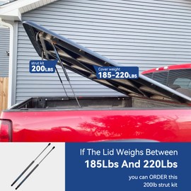 ARANA SE230P200 Gas Struts for Heavy Lid 23 inch 200lb Gas Shocks Spring Lift Support, 23" RV Bed Struts for Heavy Duty Truck Bed Cover RV Bed Outdoor Window Trailer Lid Tonneau Cover Parts, 2Pcs
