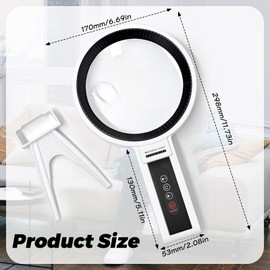 Colorich Large Magnifying Glass for Coin Reading Inspection