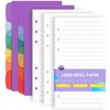 Antner A6 Lined Refill Paper 6-Hole Planner Inserts for A6