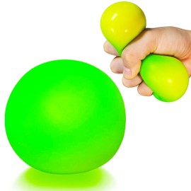 Squishy Stress Balls for Kids and Adults (1 Pack) Stretchy Dough Ball Squeeze Fidget Toy, Funny and Soft Change Color Squeeze Ball, Squish Balls, Ideal for Anxiety Relief, Autism, ADHD (Green)