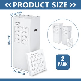 PerKoop 2 Pack Blueprint Holder Storage Organizer for Storing Poster Anchor Charts 32 Slots 31 x 14.2 x 14.2 Inch Blueprint Roll File Holder for Architectural Map School Office Home Items