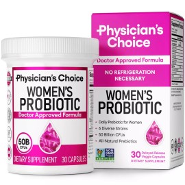 Physician's Choice Once Daily Probiotics For Women 30 Capsules 50 Billion Cfu Gut Health Support