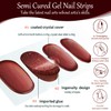 XEAOHESY 1 Sheet 24pcs Christmas Semi Cured Gel Nail Strips,
