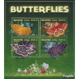 Maldives 7238-7241 Sheetlet (complete. issue.) unmounted mint/never hinged ** MNH 2017 Butterflies (Stamps for collectors) Butterflies