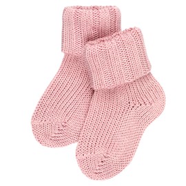 FALKE Unisex Baby Fleece Socks Breathable Climate Regulating Odour-inhibiting Wool Cotton Skin-Friendly Lightweight Warming Comfortable Reversible Cuffs Plain 1 Pair, Pink (Thulit 8663)