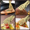 6 Pack 7 Inch Stainless Steel Gold Serving Tongs for