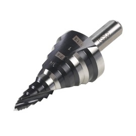 Jerax tools Heavy Duty M35 HSS 1/4 to 1-1/8 Inch Step Drill Bit with Double Flutes, Large High Speed Steel Step Bit for Stainless Steel, Metal, Wood