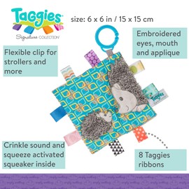 Taggies Crinkle Me Baby Toy, Heather Hedgehog