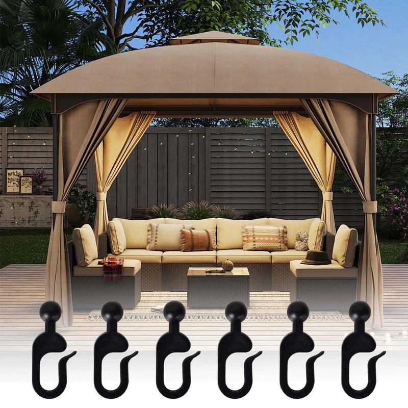 Pack of 50 Gazebo Hooks - Plastic Hooks for Curtains,