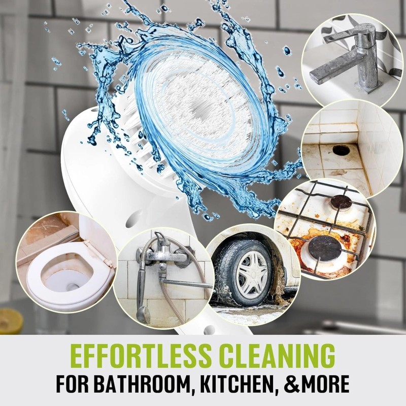 N/A Electric Spin Scrubber, Cordless Shower Scrubber with Rechargable Battery