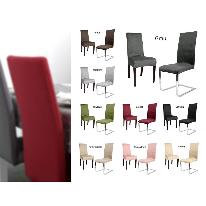 BEAUTEX Lea Chair Covers, Elastic Plain Stretch Covers Made of