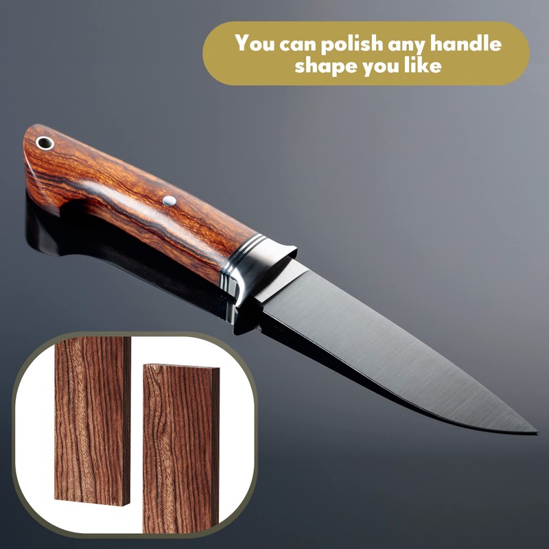 Riakrum 4 Pieces Ironwood Knife Handle Material Natural Wood Knife