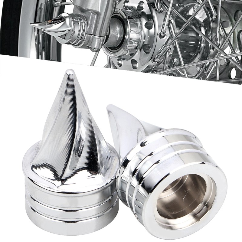 Unbranded Chrome Front Axle Nut Covers For Harley Road King