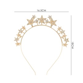 1 Piece Star Headband, Star Headband, Star Gold Headband, Dress Accessories, Angel Headband, Moon Headband, Holiday Hair Accessories
