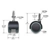 Slipstick CB681 2 Inch Floor Protector Rubber Caster Wheels (Set
